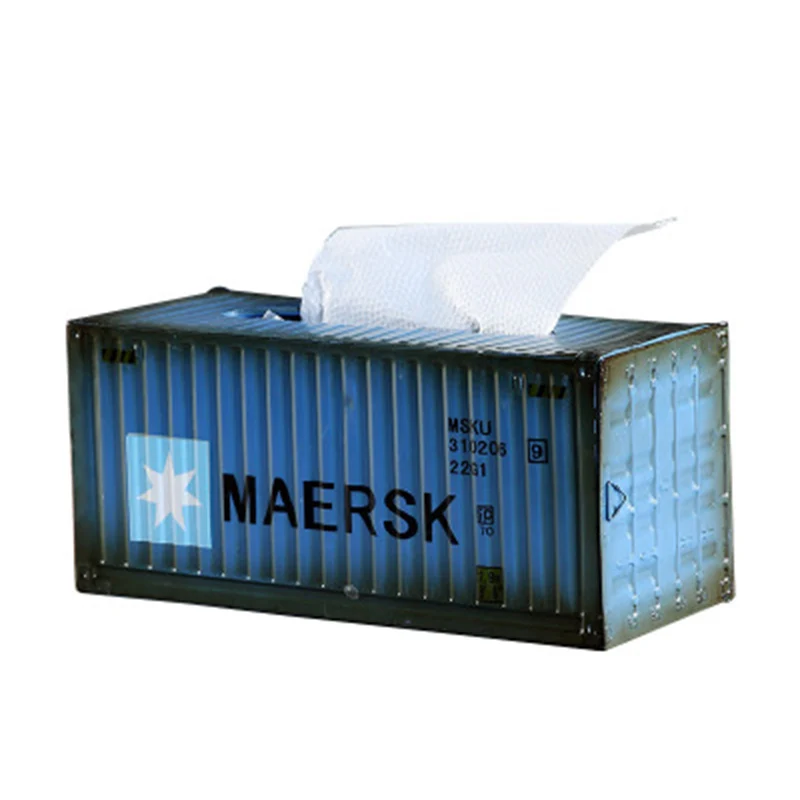 

Retro Iron Car Tissue Box Metal Paper Towel Storage Case Portable Napkin Container Desktop Decorations Home Kitchen Organization