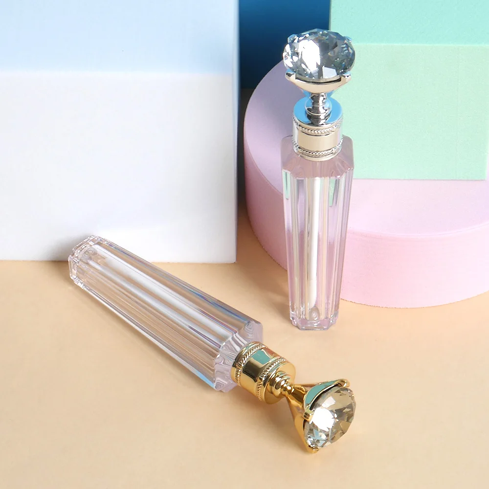 

Big Diamond Lip Gloss Tube Bottleempty Transparent Pe Plastic Lipstick Mini Sample Reuseable Cosmetic Sample Container 2ML