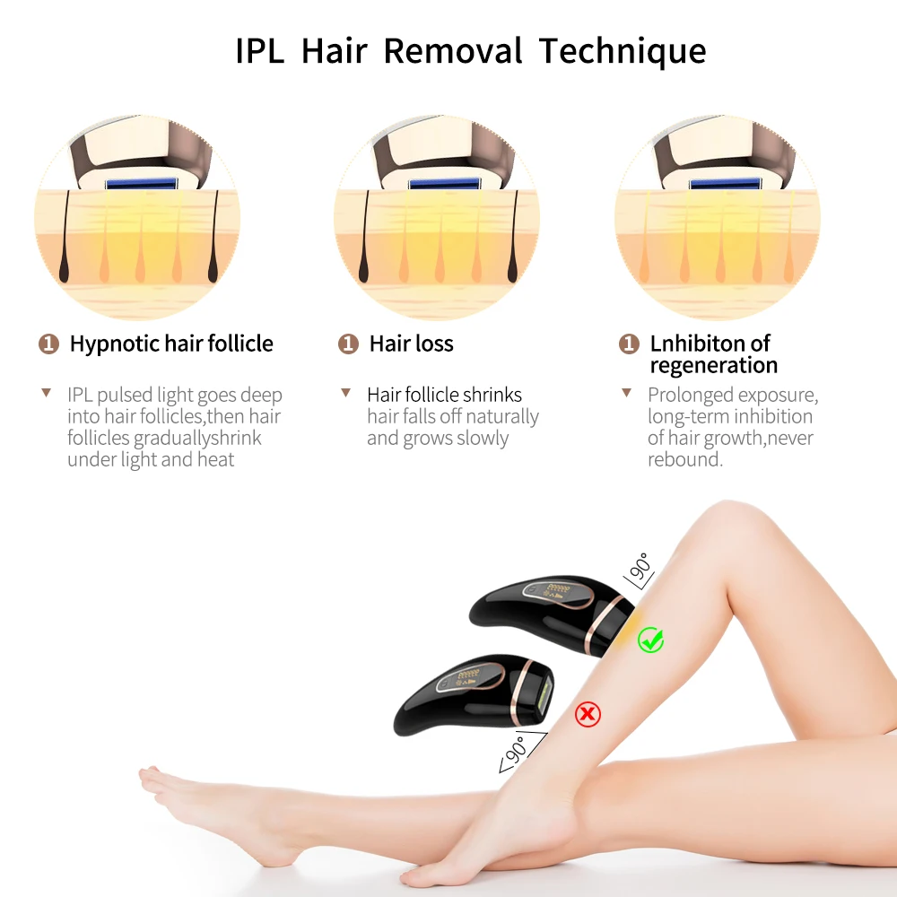 Professional Permanent IPL Epilator Laser Hair Removal Machine - 990000 Flashes, Electric Photo Women Painless Hair Remover image 2