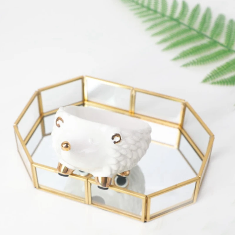 

Ceramic Jewelry Storage Bracket Creative Ring Necklace Earrings Storage Tray Soap Box Tray