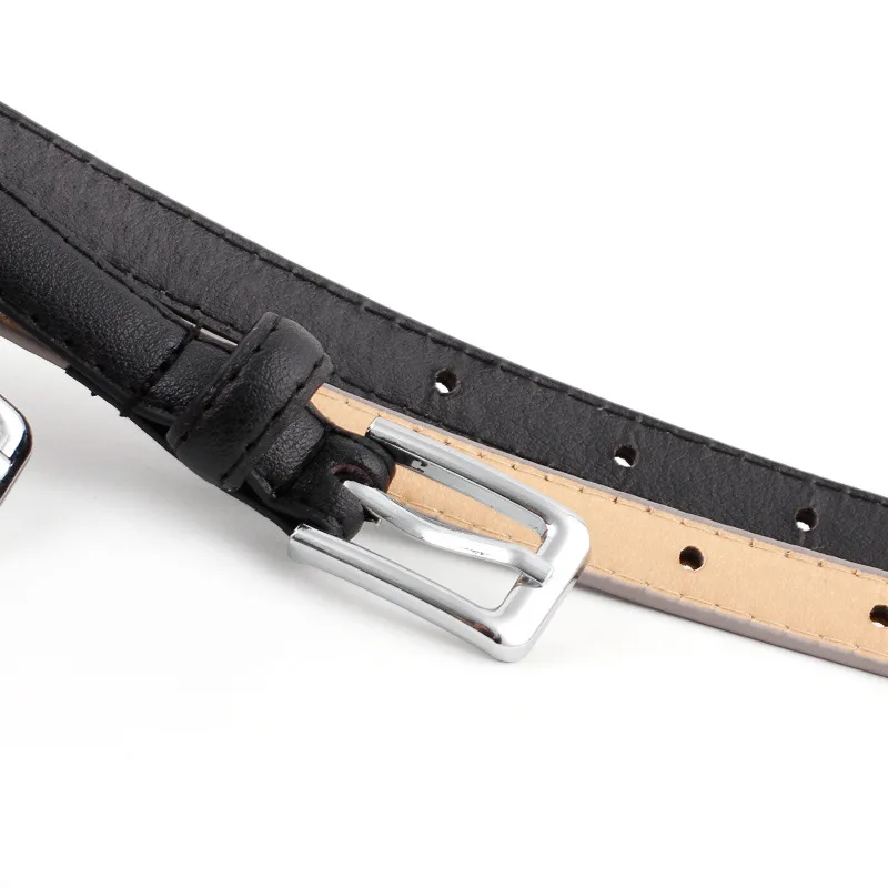 Новинка 2019 г. милый тонкий ремень для женщин модный кожаный пояс серебристый с