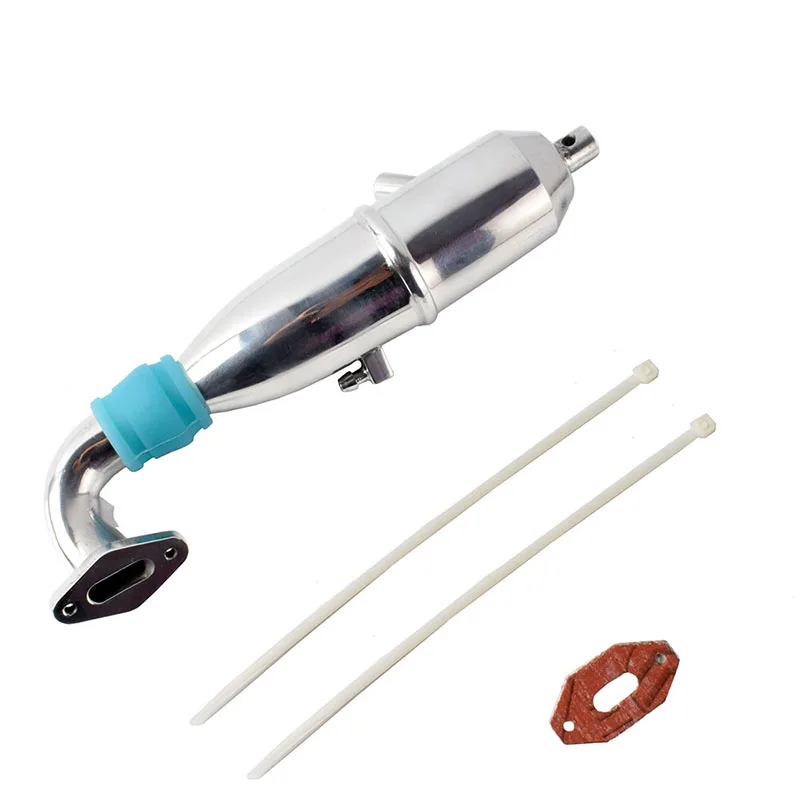 

102009 02026 BQ002 (02124) HSP Aluminum Alloy Upgraded Exhaust Pipe Tube with Elbow and Hose Fit for 1/10 RC Cars Part