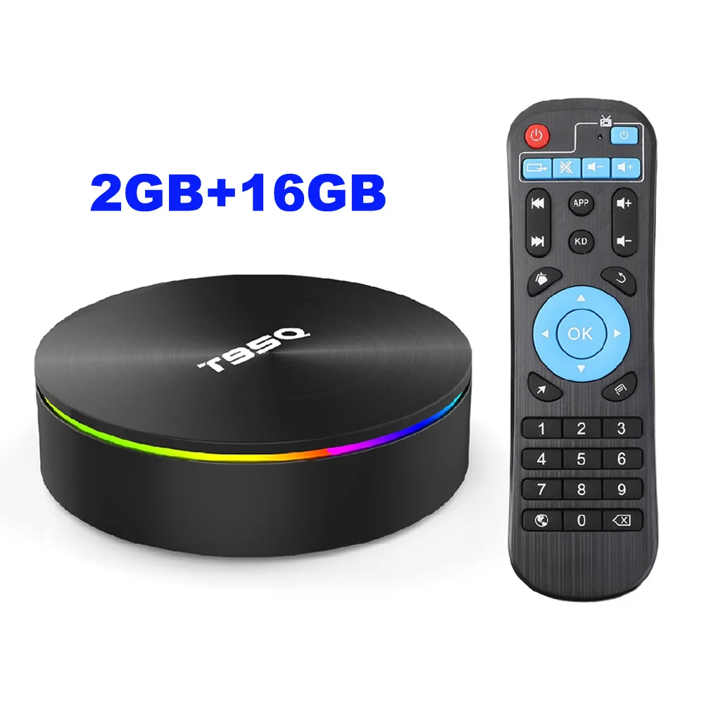 2GB16GB T95Q 4 Гб 64 ГБ Android 9,0 Смарт ТВ приставка Amlogic S905X2 ТВ приставка четырехъядерный 2,4G& 5GHz двойной Wifi BT4.1 медиаплеер PK Tanix TX6 T9 - Цвет: 2GB16GB