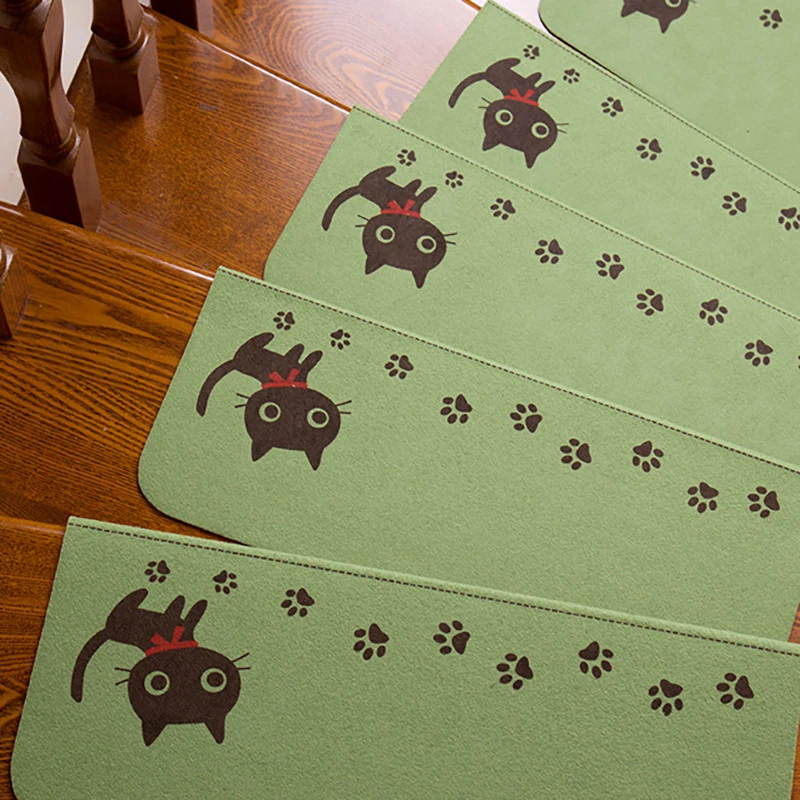 

Stairs Carpet Tread Mats Self Adhesive Stair Mat Non-Skid Staircase Step Rugs Safety Mute Floor Protection Cover Washable Mats