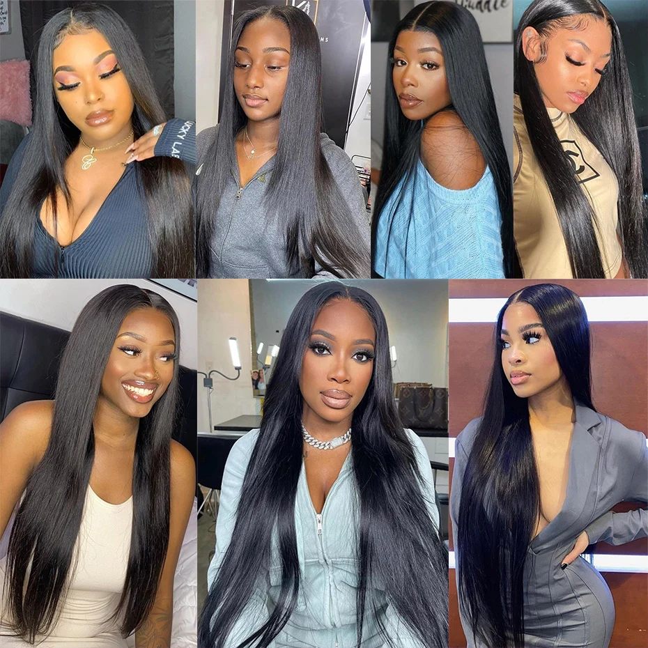 Прямые бразильские пряди MYLOCKME для наращивания волос 1/3/5 прядей распродажа