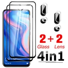 Чехол 4 в 1 из закаленного стекла для Huawei Y9 Prime 2019 Y5p Y5 Y6 Y6s Y6p Y7a Y7p Y7 Pro 2019 Y8p Y9a Y9s, чехлы для объективов камеры