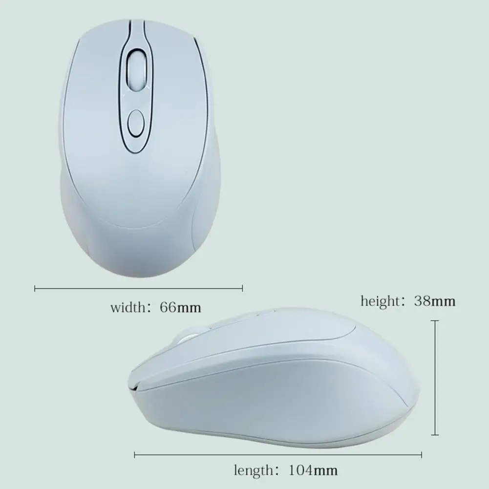 

Wireless Mouse 300mAh Mini Portable 1600DPI 2.4GHz 4 Buttons Silent USB Adjustable Wireless Gaming Mouse Computer Accessories