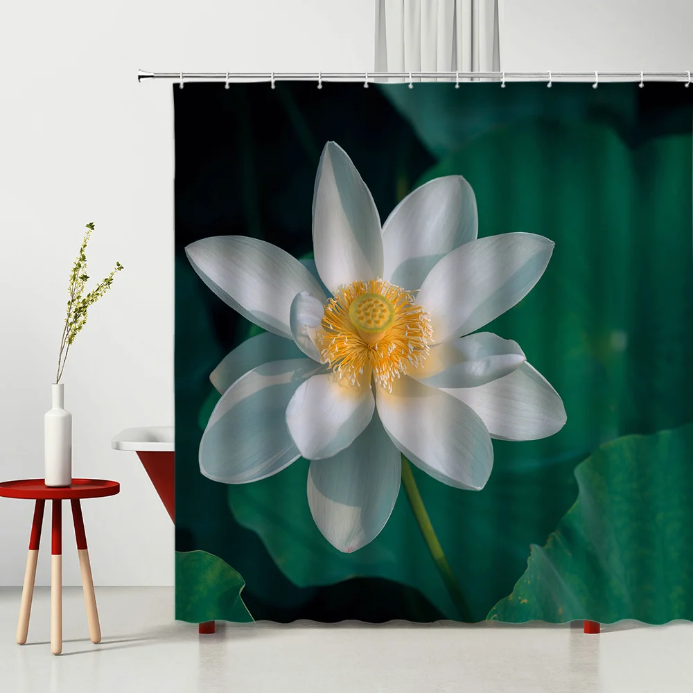 Весенние шторы для душа с цветами украшение ванны из чистой белой текстуры