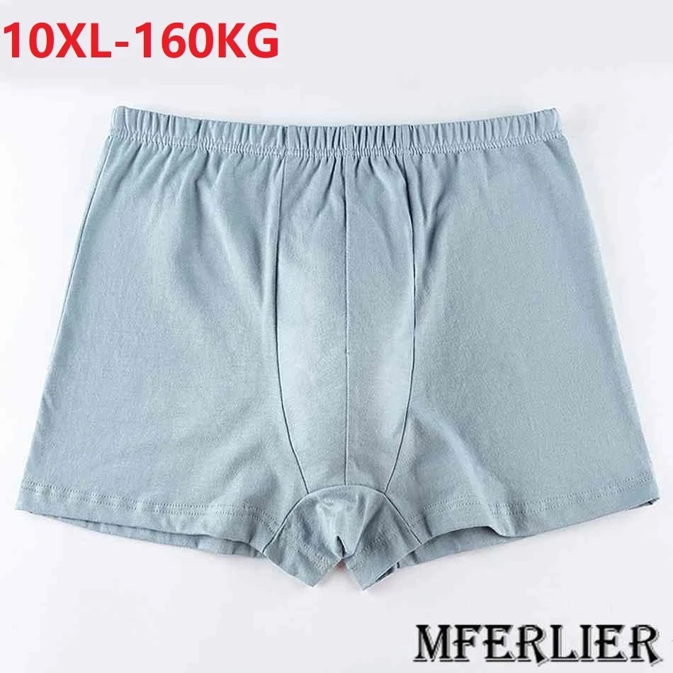 

men cotton boxer high waist 2 piece a lot plus size 9XL 10XL Soft comfortable U Convex boxer breathable Stretch elasticity boxer