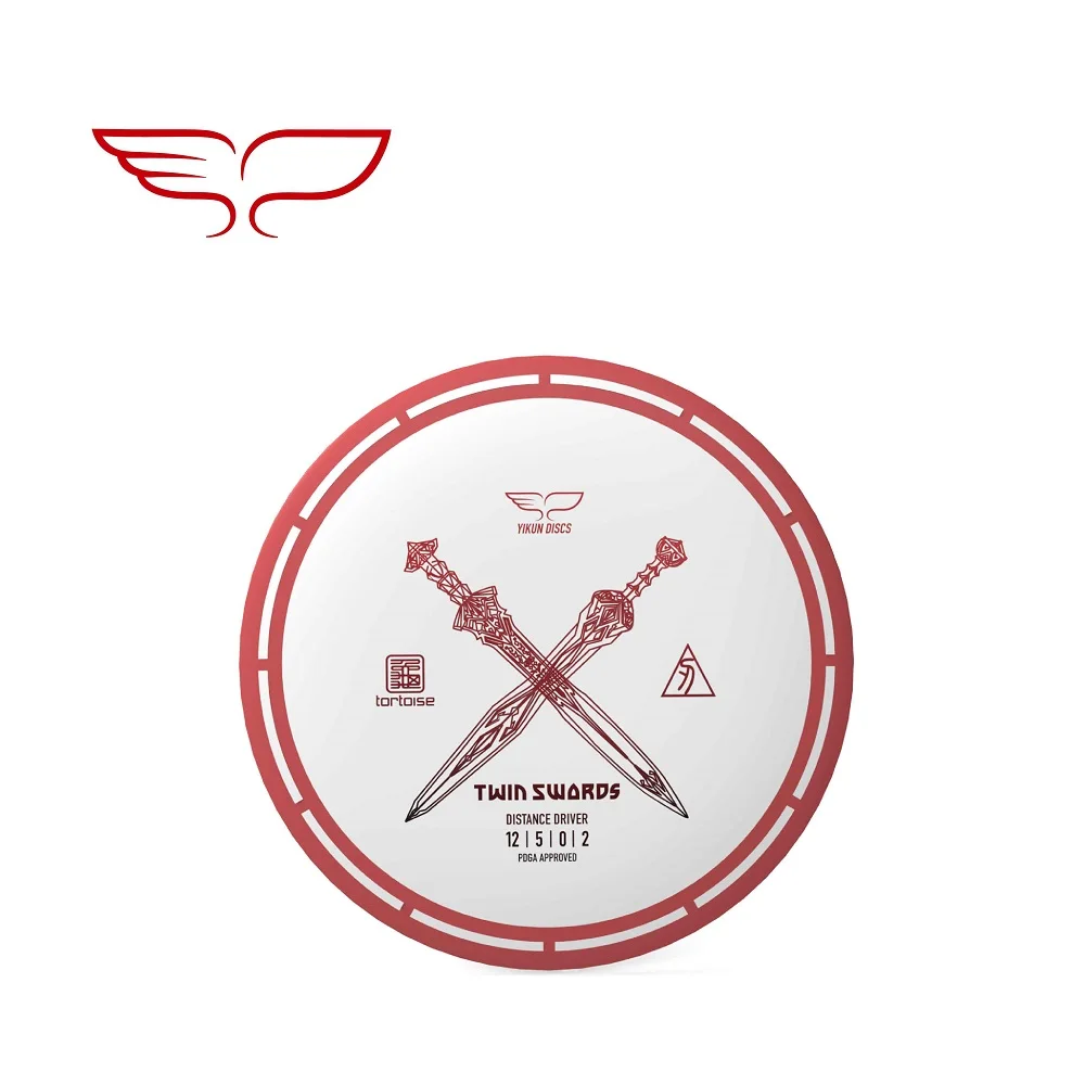 YIKUN диски PDGA одобренный диск Гольф диск черепаха-линия драйвер двойные мечи Черная пятница - Цвет: Red