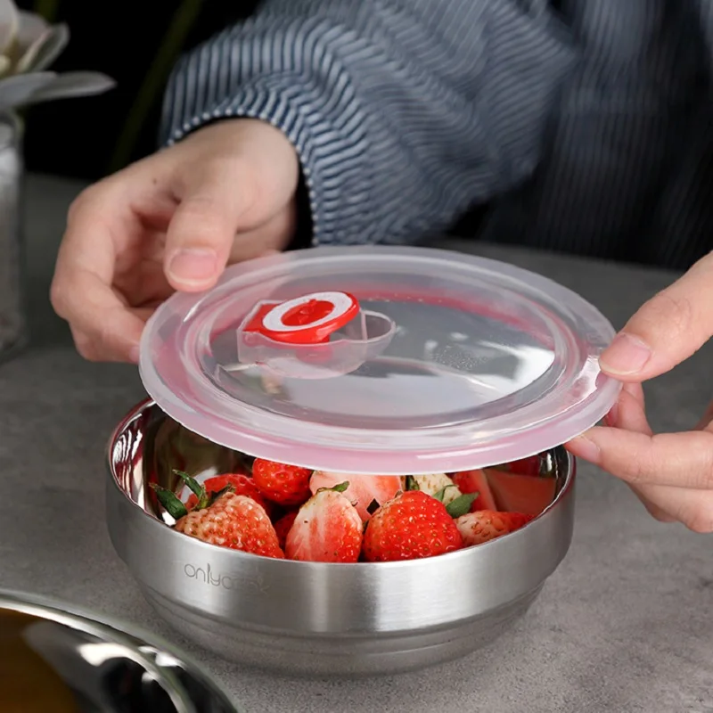 1Pcs Anti-scalding Anti-fall Deepen Modern Fashion SUS 304 Stainless Steel Bowl Eco-Friendly Househould Reflection Insulation | Дом и сад