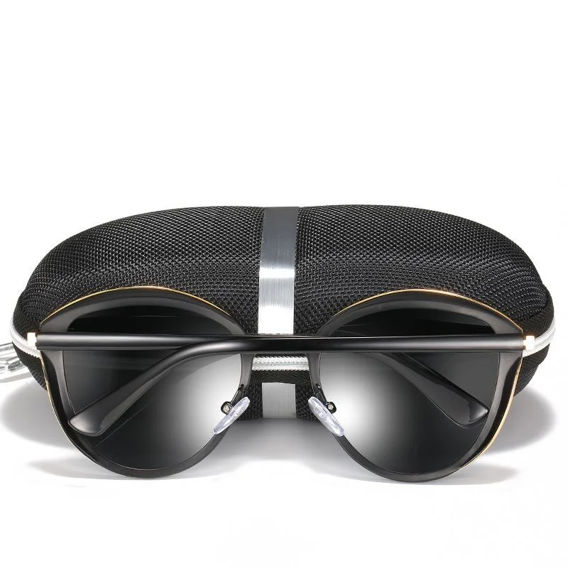 

LISM luxury brand designer cat eye retro sunglasses metal polarized sunglasses high-end men and women polarized sunglasses UV400
