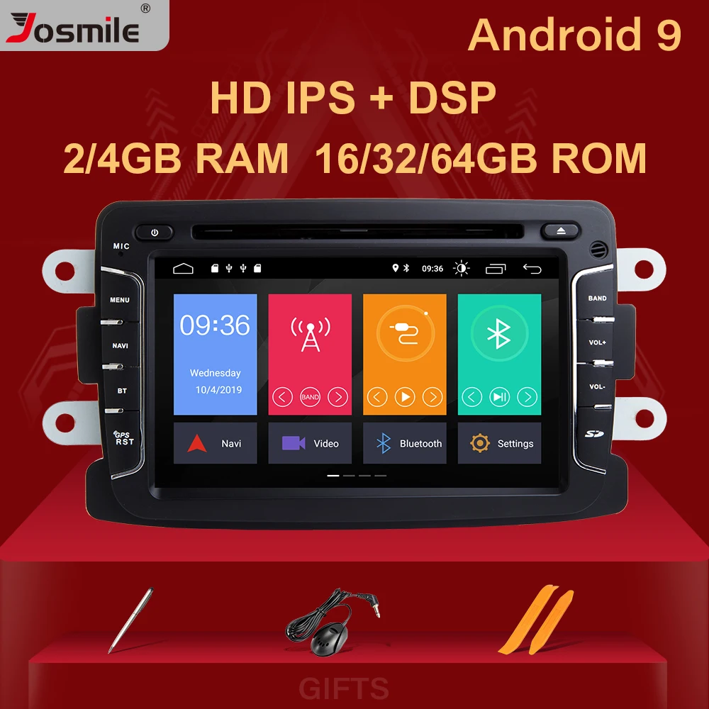 Автомобильный DVD-плеер с четырехъядерным процессором 7 дюймов Android 9 0 для