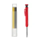 Ручка для работы по дереву, фломастер с глубоким отверстием, Графитовая ручка с номером для рисования, заправка шахты, регулируемый стержень для заправки, 7 стержней