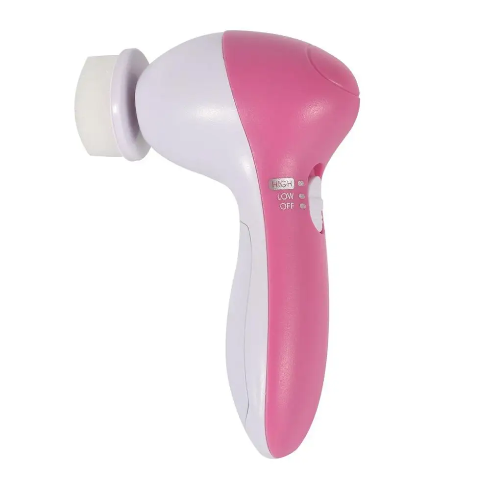 

5 in 1 Electric Electric Silicone Facial Cleansing Brush Sonic Vibration Massage Rechargeable Smart Ultrasonic Face Cleaner