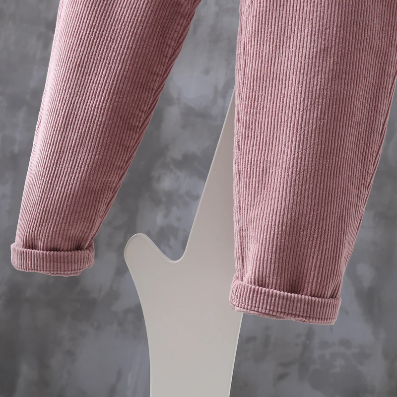 Neploe/осенне-зимние женские вельветовые брюки; Pantalon Mujer; штаны-шаровары с эластичной резинкой на талии; большие размеры; повседневные свободные брюки; 54595