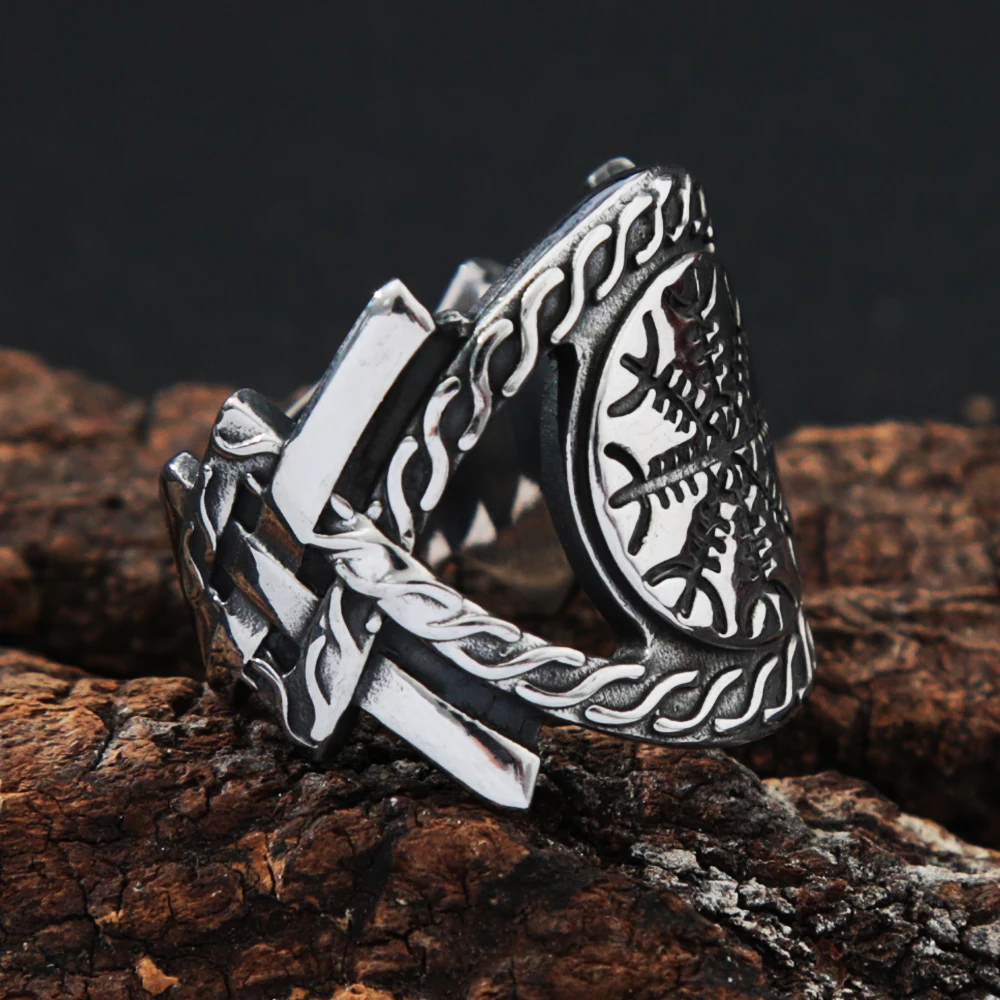 Новые открытые искусственные украшения из нержавеющей стали в стиле викингов