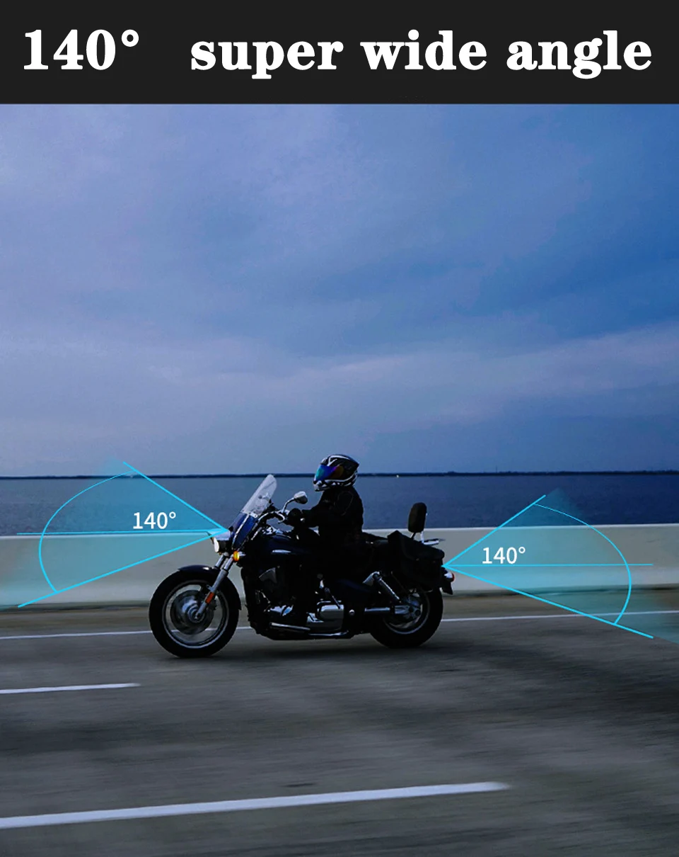 Wifi gps экшн-камера на мотоциклетный шлем рекордер Цифровой видеорегистратор передний задний двойной объектив водонепроницаемый мотоцикл камера ночного видения