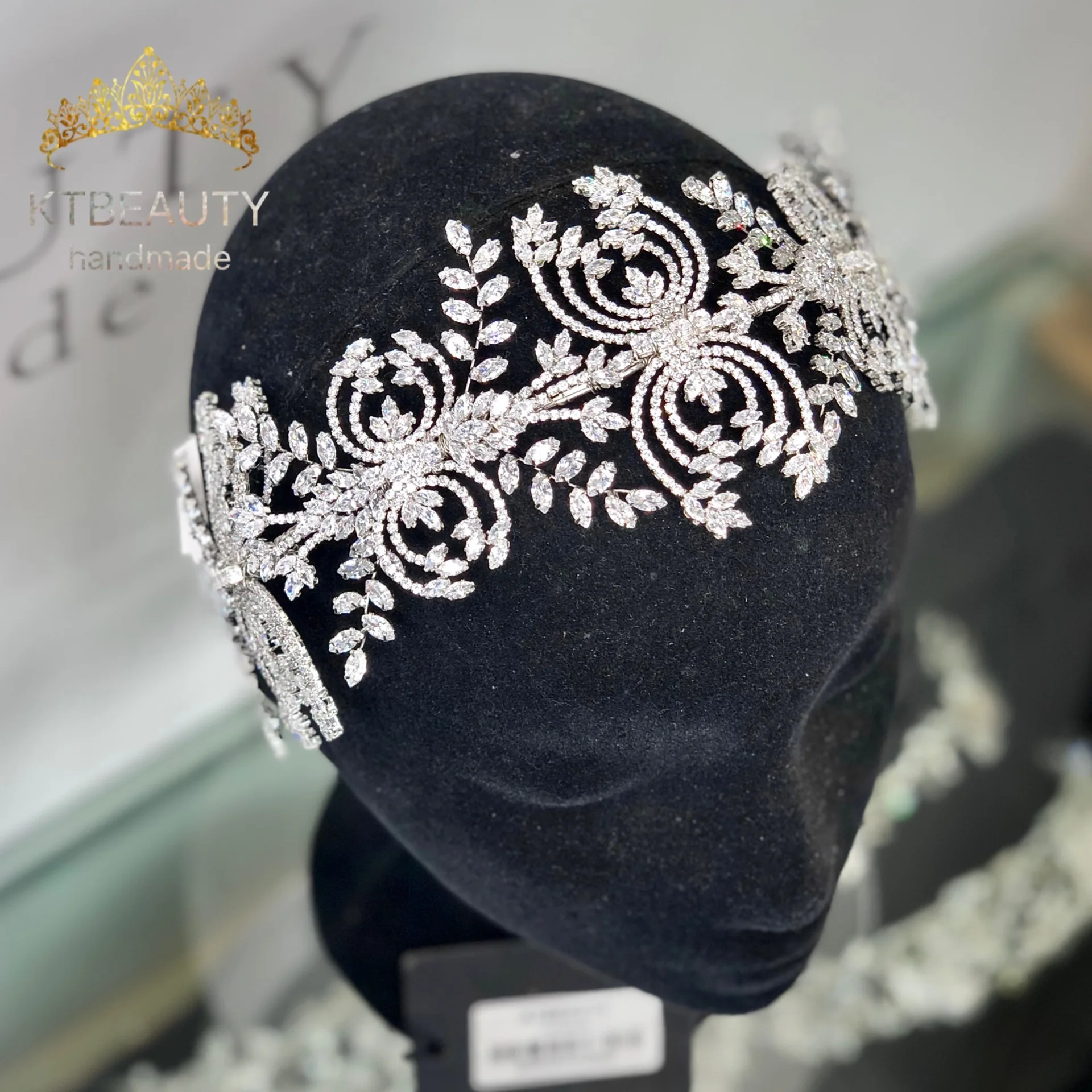 Новые Стразы тиара большого размера серебро цирконий гибкая королевская
