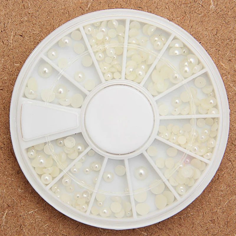 3D белый для Неил арта украшения кончиков ногтей жемчуг акриловый камень блеск