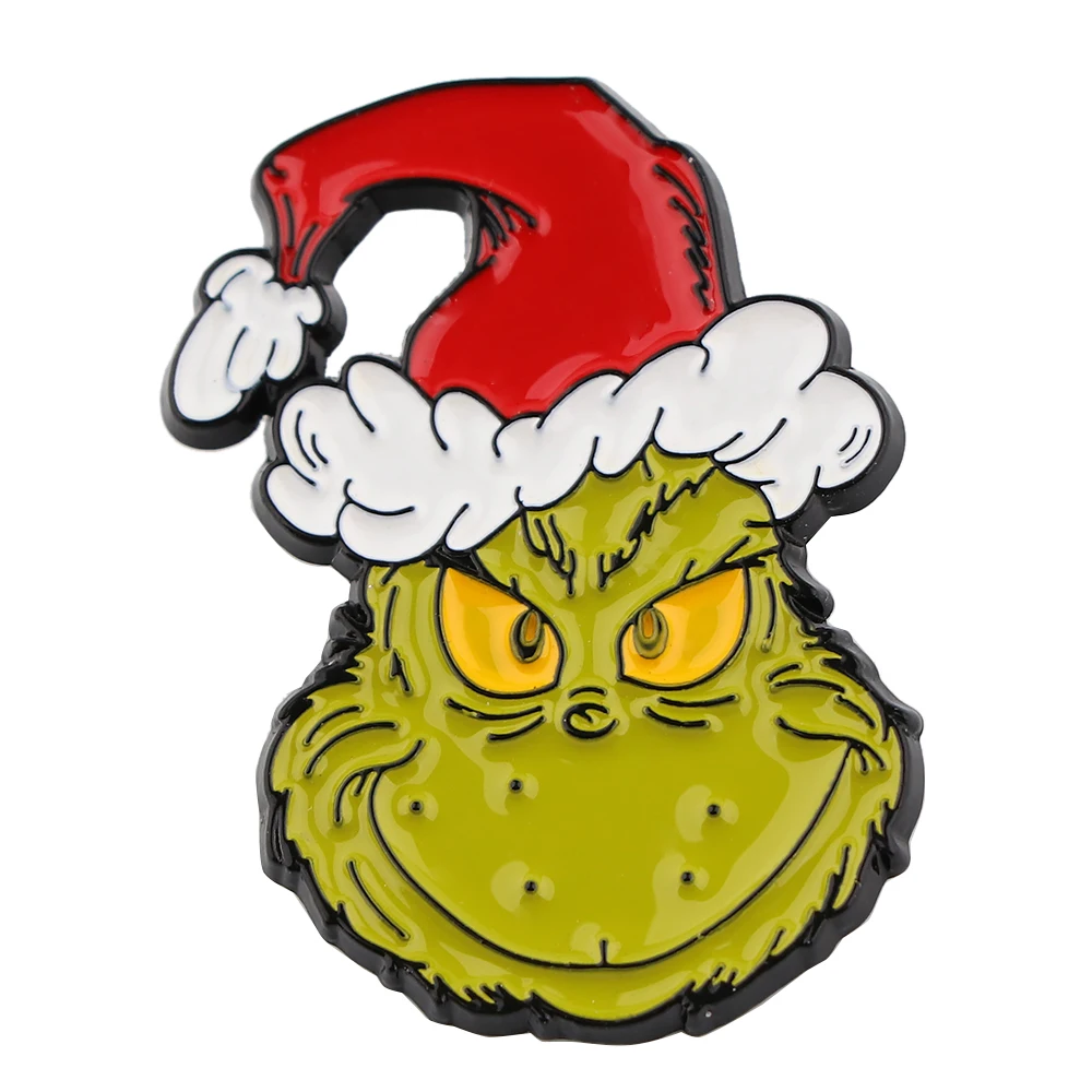 

LB2927 Christmas Monster Cartoon Enamel Pins Brooches Denim Coat Backpack Lapel Pin Badge Cute Animal Jewelry Christmas Gift