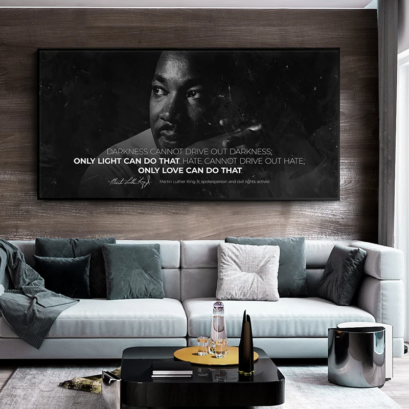 

Successful People Canvas MARTIN LUTHER KING JR Love Over Hate Posters and Prints Picture on Wall Art Canvas Painting Room Decor