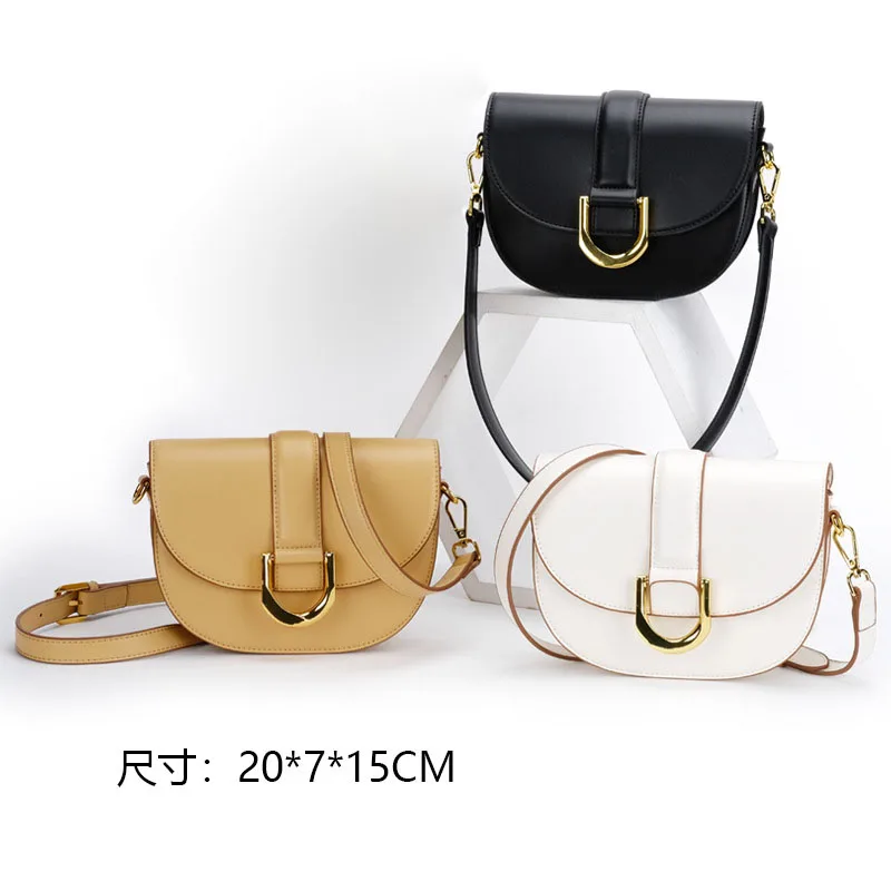 

New summer small fresh one-shoulder saddle bag simple messenger bag solid color all-match casual bag