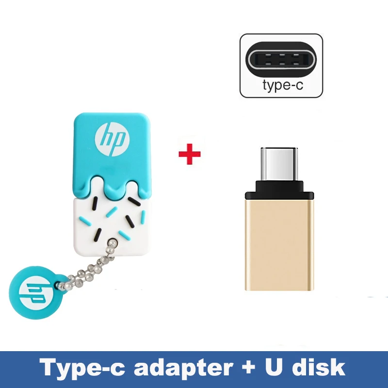V178 blue Tpye-c Силиконовый флешка 32 ГБ 16 ГБ 8 ГБ hp V245 USB силиконовый флеш-накопитель флеш-накопитель usb флеш-накопитель водостойкий противоударный пылезащитный флешки - Цвет: V178 blue Tpye-c