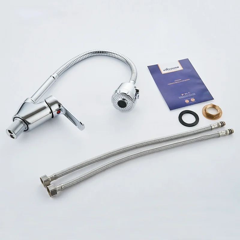 

2021Zinc Alloy Kitchen Faucet Tube 3 kinds of Water Way Outlet Pipe Tap Basin Plumbing Hardware Brass Sink Faucets A4868