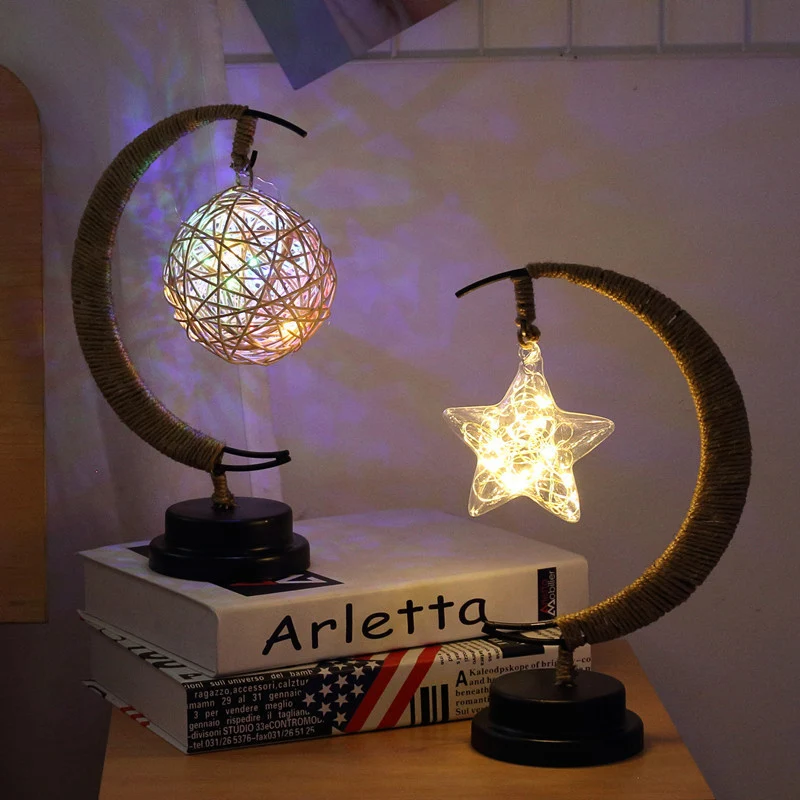 

LED Moon Star Ball Night Light Dreaming Indoor Lamp for Kids Bedroom Home Decor Ornament --M25