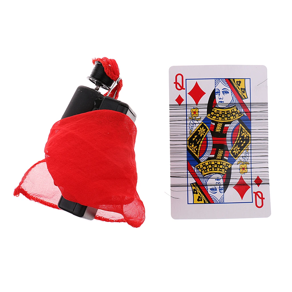 Летящие шелковые покер Мощность Катушка Магия принадлежности для трюков мага