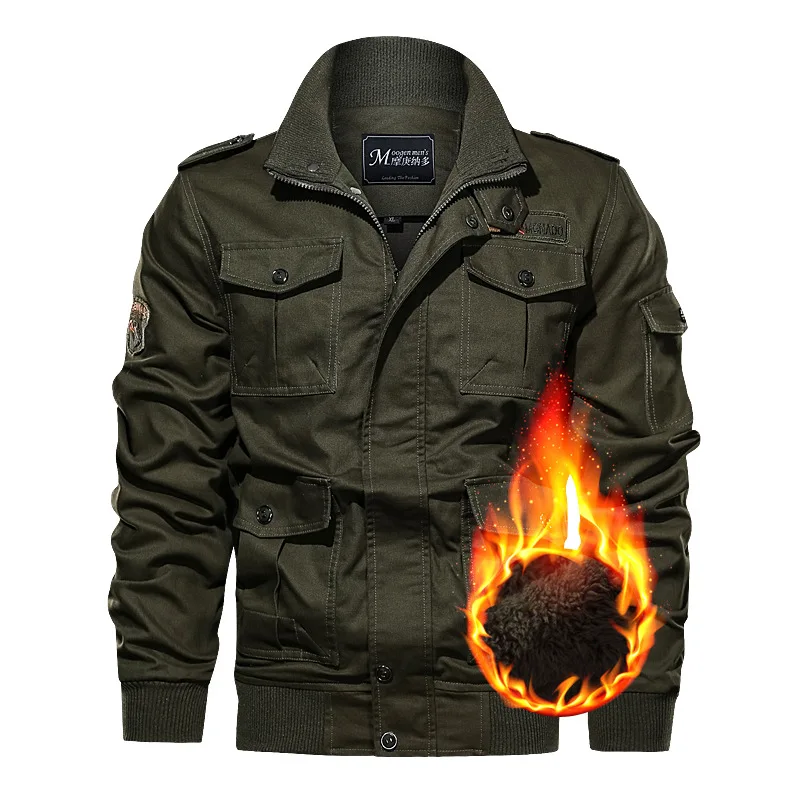 Куртка мужская зимняя флисовая тактическая теплая куртка бомбер темно синяя