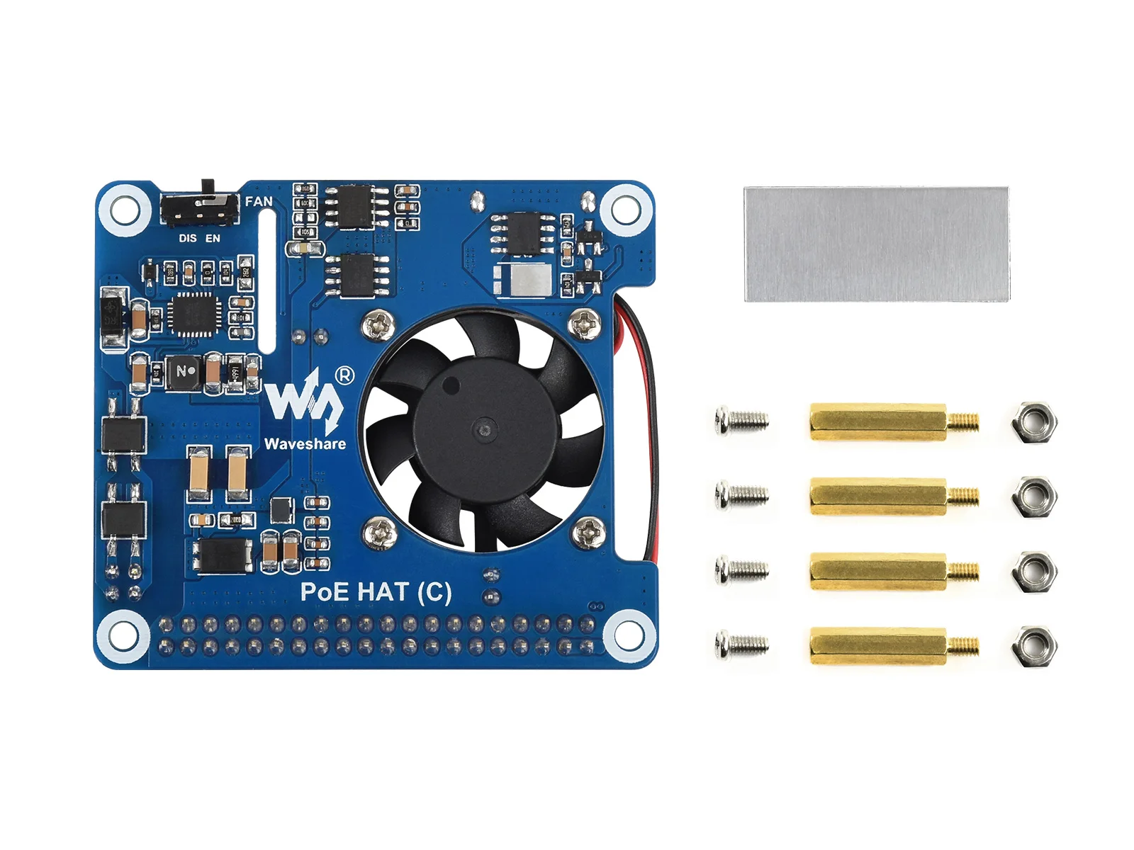 PoE HAT (C) Power Over Ethernet (тип C) для Raspberry Pi 3B +/4B (Power Ethernet) возможности 802.3af-совместимый |