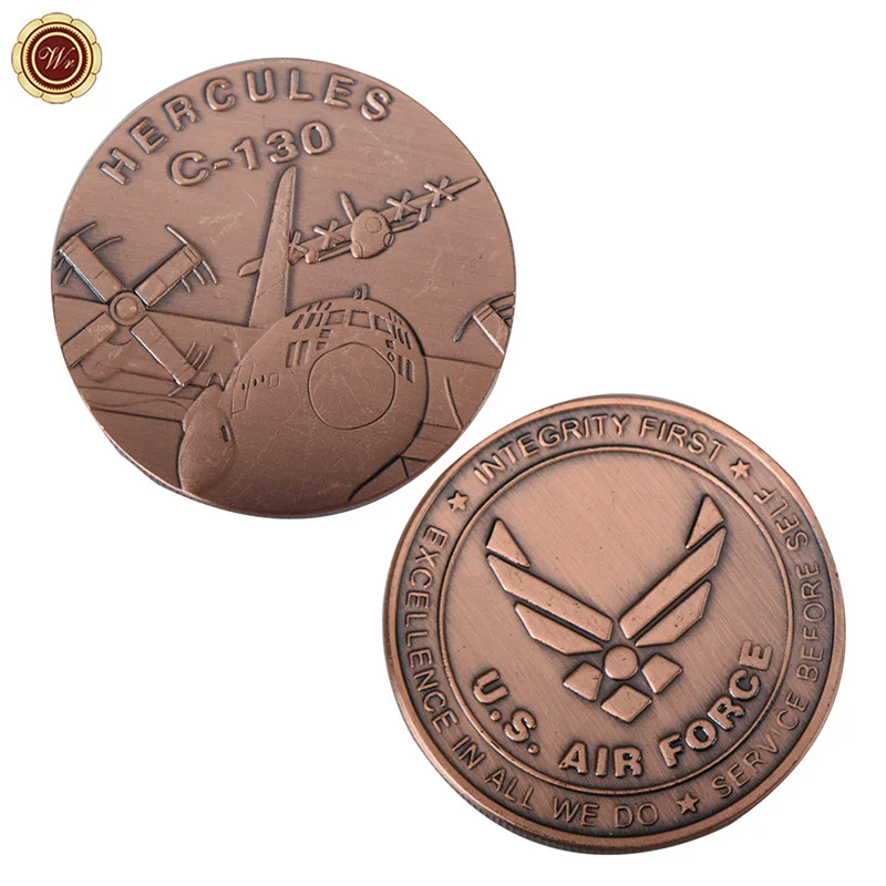 Copper Coin U.S. Army Air Force B-17 Bomber Us Custom Airpower Souvenir Brass for Gift US | Дом и сад