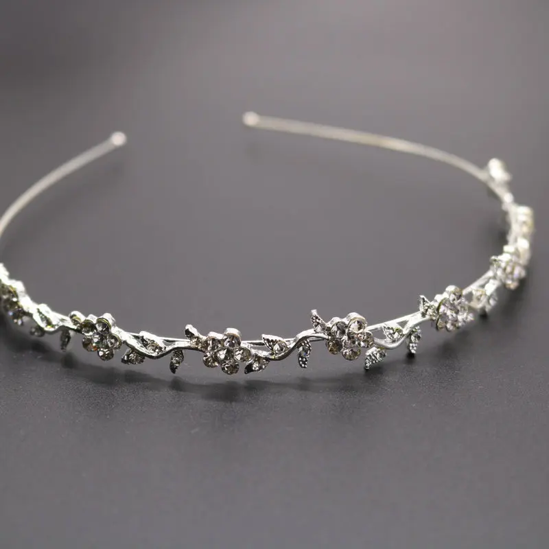 5 шт Посеребренная Хрустальная Свадебная повязка для волос диадема невесты