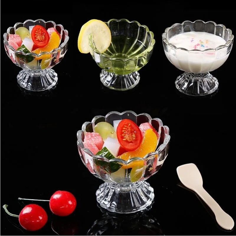 Стеклянный прозрачный стакан для десерта сока салата молока чая молочный