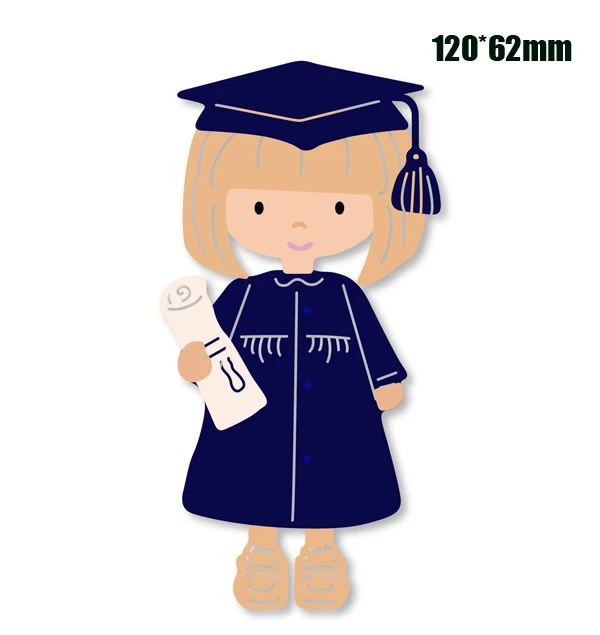 Женский W/мужской доктор Выпускной сезон металлические резные штампы