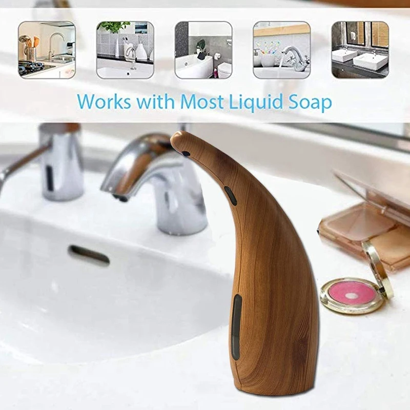 Automatic Soap Dispenser Touchless Infrared Sensor 300Ml Foam For Bathroom And Kitchen (Style : Wood Grain) | Обустройство дома