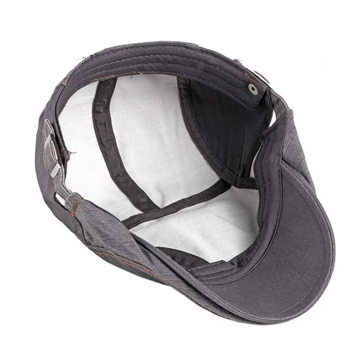 

CEQING048 Vintage aged men casual cotton beret caps New summer trucker cap Male breathable Newsboy hat casquette