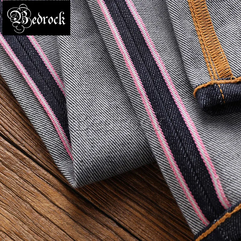 16oz Heavy copy classic fabric retro primary color raw denim jeans cow raising 511 slim straight leg cotton pants men