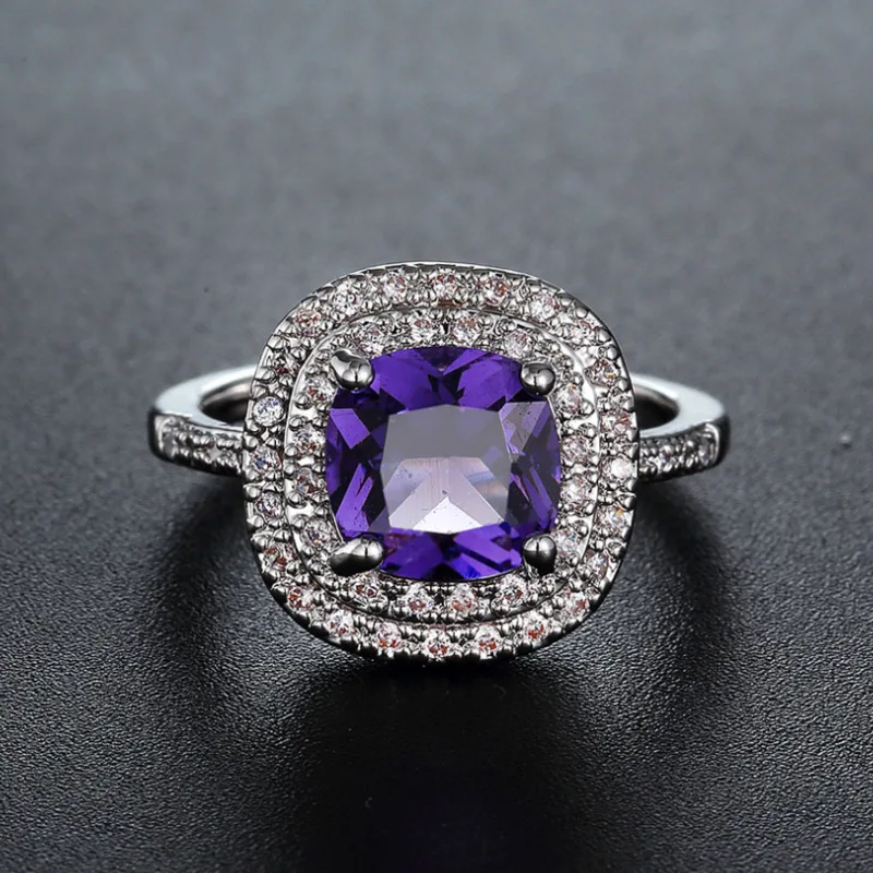 Женское кольцо с драгоценным камнем Anillos Yuzuk обручальное натуральным Сапфиром И