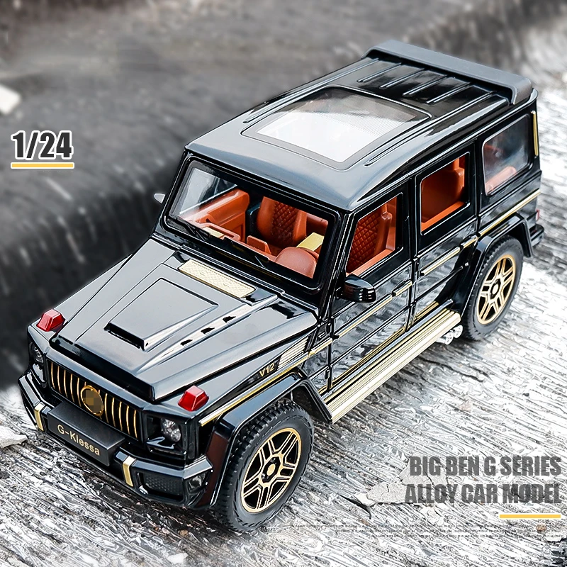 

1:24 Alloy Pull Back Model Car Model Toy Sound Light Pull Back Toy Car For G63 G65 SUV AMG Toys For Boys Children Gift