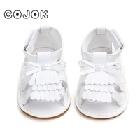 2021 new cute newborn baby girl bow princess shoes toddler summer sandals pu non slip rubber shoes baby shoes