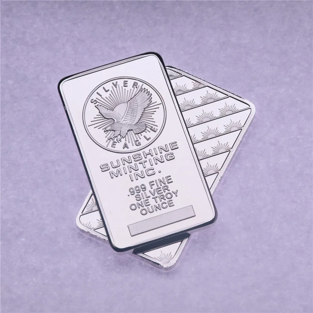 

American 1 oz Sunshine Minting Silver Bar Bullion. Silver Bullion No Magnetic Silvering Bar