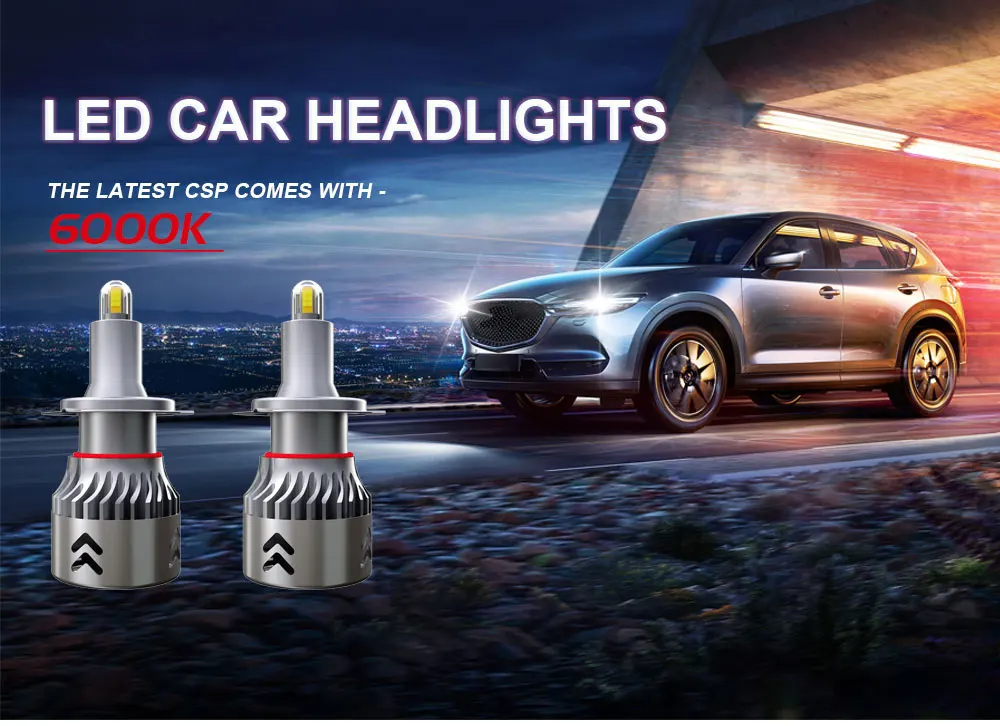 H7 H1 H11 светодиодные фары лампы H8 H9 9005 HB3 H10 9006 HB4 Turbo Canbus 8 сторон 360 градусов CSP чипы 6000K супер яркий авто лампа