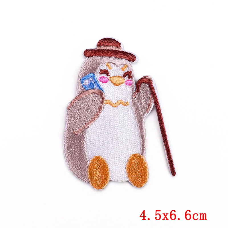 DIY/милые Мультяшные рандомные спортивные патчи в виде пингвина на одежде
