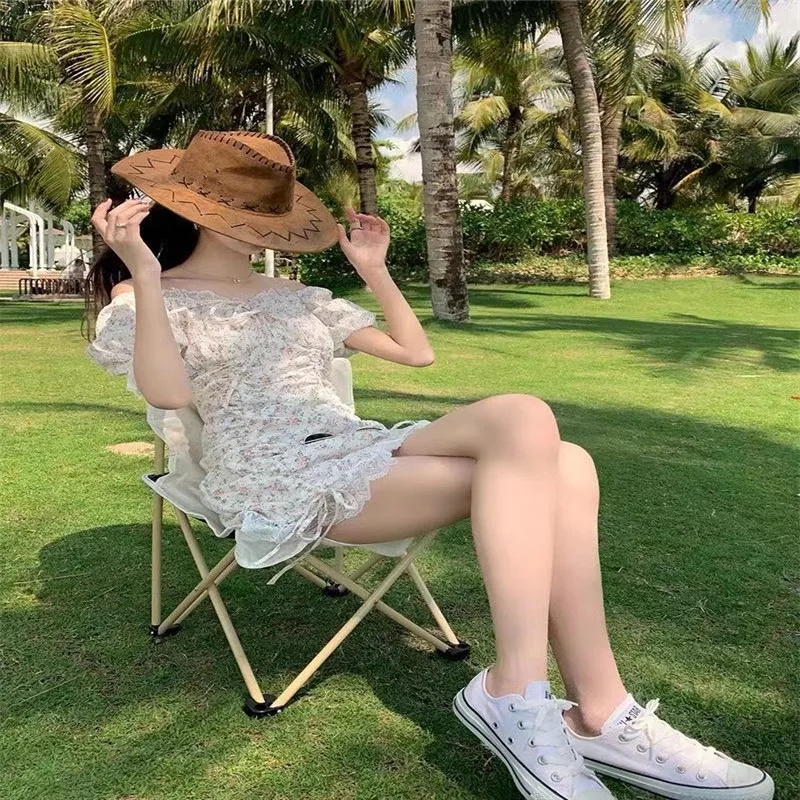 

2202 Print Knit Bodycon Dress Women Green Y2K Summer Hollow Out Sexy Sleeveless Spaghetti Strap Beach Midi Dresses Party