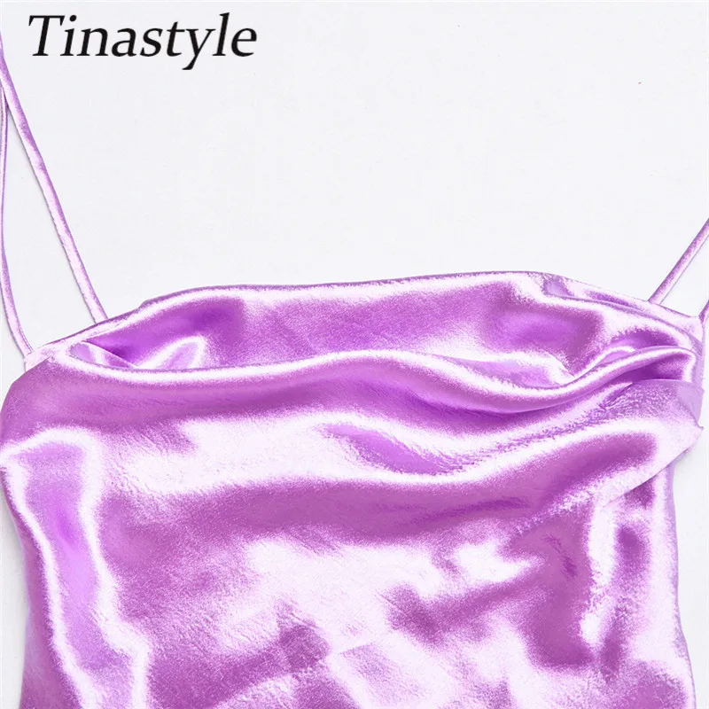 

Tinastyle Irregular Short Strapless Crop Top Women 2021 Summer Spaghetti Strap Mini Party Corset Top Casual Tank Top Streetwear