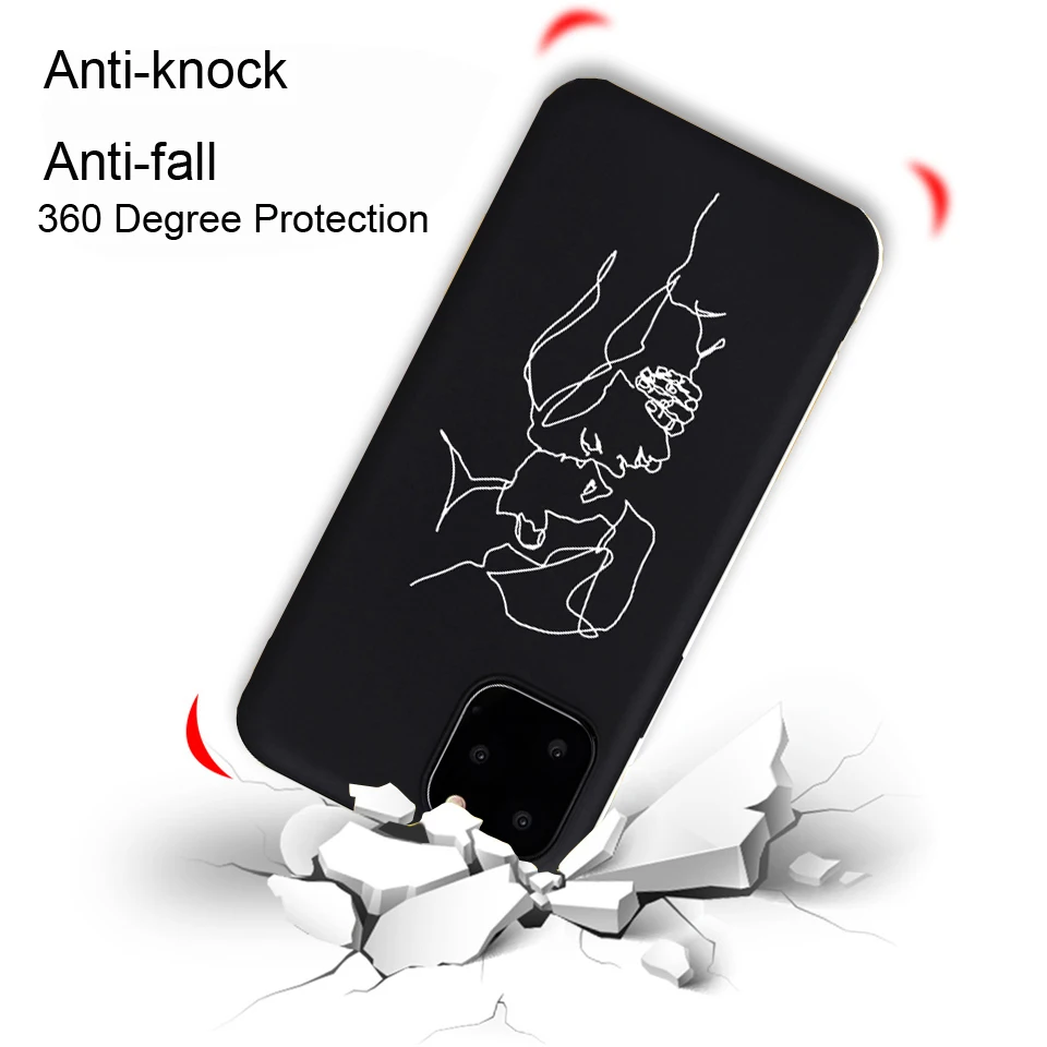 Модный мягкий силиконовый чехол для iPhone 6 11 Pro 8 8Plus X XS Max 7 7Plus 5S