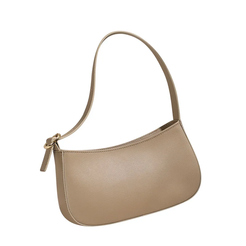 

Bag female 2021 new fashion leather female bag underarm bag shoulder messenger bag female baguette small bag